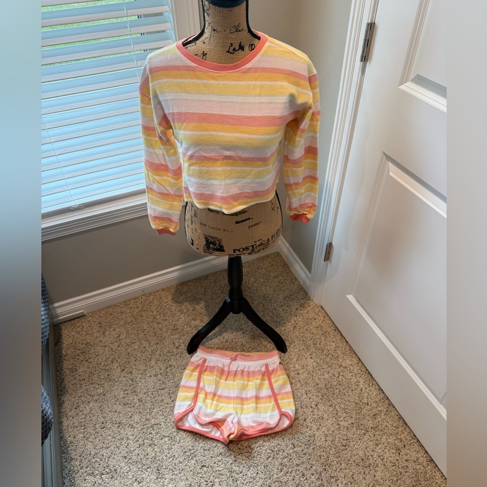 Haute Hippie Striped Pastel Lounge Set